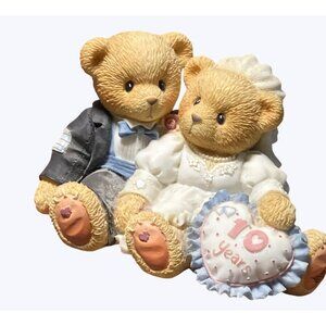 Cherished Cherubs 10 Years Wedding Anniversary Collectible Bear Figurine